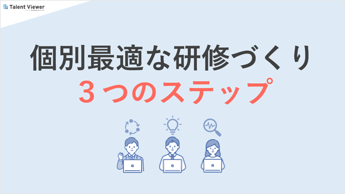 個別最適な研修づくり ３つのステップ
