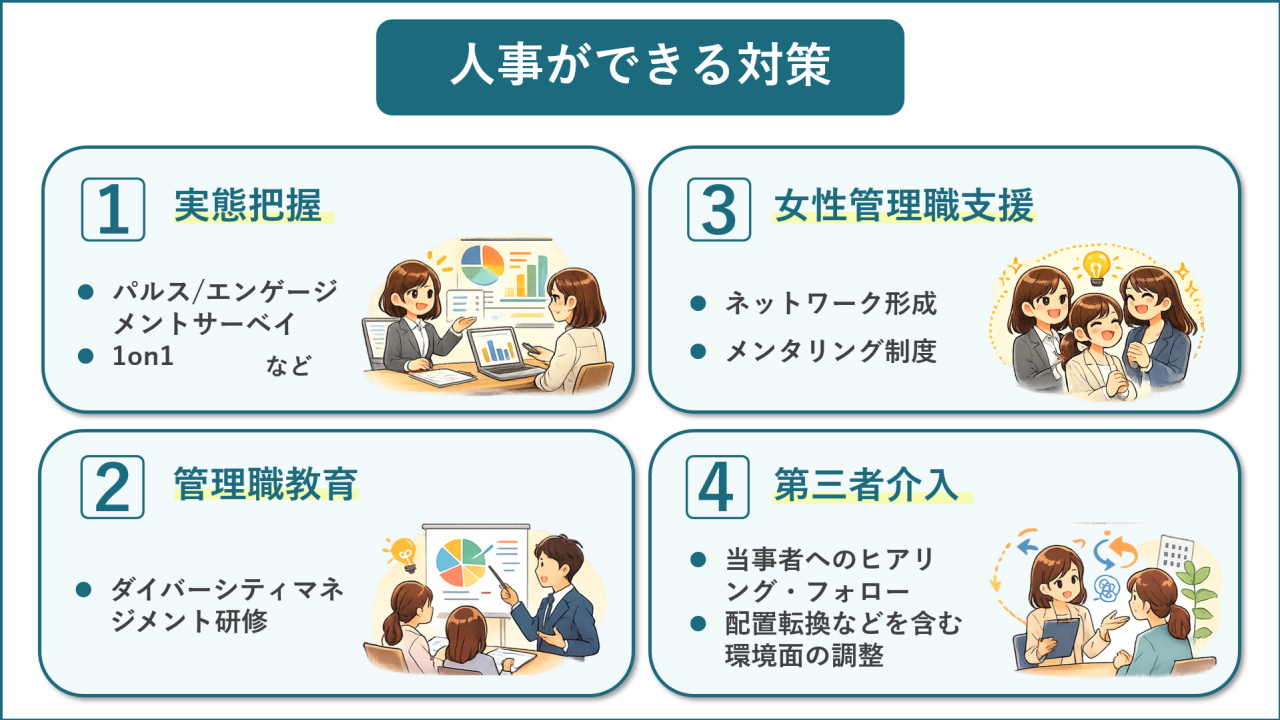 人事ができる対策。